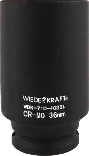 Головка торцевая ударная глубокая 6-ти гранная WiederKraft WDK-710-4036L 36 мм в0000126246 - изображение 3