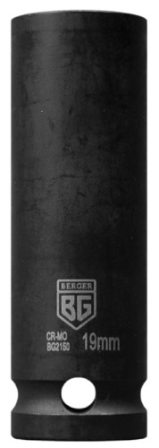 Головка торцевая ударная глубокая 6-ти гранная BERGER BG2150 1/2" 19 мм - изображение 2