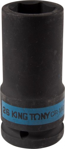 Головка торцевая ударная глубокая шестигранная 3/4 KING TONY 643526M 26 мм