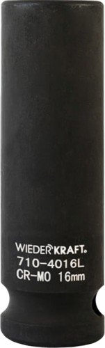 Головка торцевая ударная глубокая 6-ти гранная WiederKraft WDK-710-4016L 16 мм в0000119952