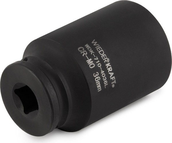 Головка торцевая ударная глубокая 6-ти гранная WiederKraft WDK-710-4036L 36 мм в0000126246 - изображение 4