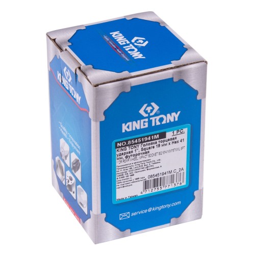 Головка торцевая ударная KING TONY 1" Square 19 мм 41 мм, футорочная 85451941M - изображение 3