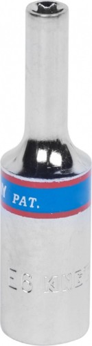 Головка торцевая удлиненная Е-Стандарт KING TONY Е6 3/8", 327506М 327506M