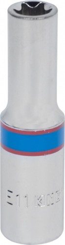 Головка торцевая удлиненная Е-Стандарт KING TONY Е11 3/8", 327511М 327511M