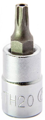 Головка TORX HANS 2025TH20 короткая торцевая с отверстием 1/4" ТH20