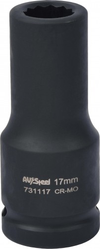 Головка ударная 12-ти гранная 3/4 AV Steel AV-731117 удлиненная 17мм