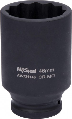 Головка ударная 12-ти гранная 3/4 AV Steel AV-731146 удлиненная 46мм