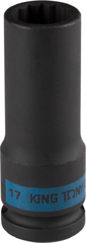 Головка ударная 12-ти гранная 1/2" KING TONY 443017M глубокая 17 мм