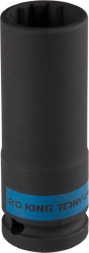 Головка ударная 12-ти гранная 1/2" KING TONY 443020M глубокая 20 мм