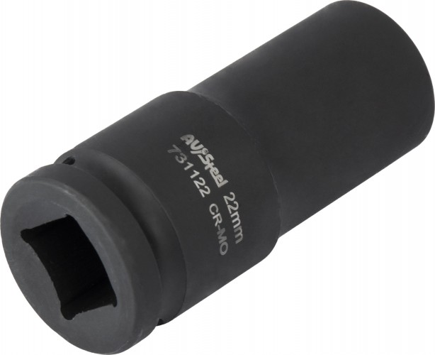 Головка ударная 12-ти гранная 3/4 AV Steel AV-731122 удлиненная 22мм - изображение 2