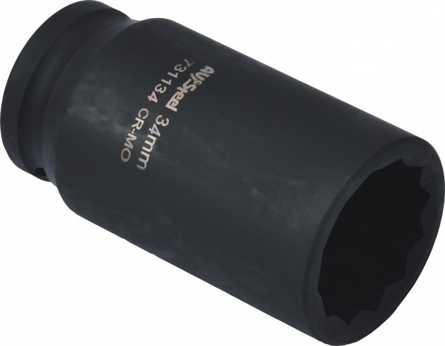 Головка ударная 12-ти гранная 3/4 AV Steel AV-731134 удлиненная 34мм - изображение 3