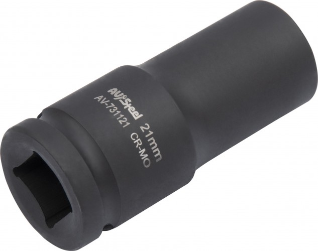 Головка ударная 12-ти гранная 3/4 AV Steel AV-731121 удлиненная 21мм - изображение 3