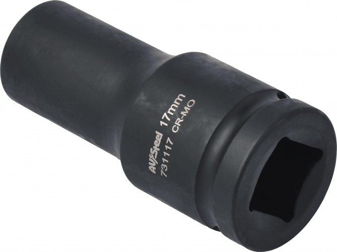 Головка ударная 12-ти гранная 3/4 AV Steel AV-731117 удлиненная 17мм - изображение 3