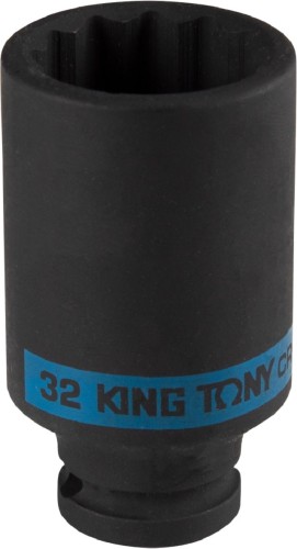 Головка ударная 12-ти гранная 1/2" KING TONY 443032M глубокая 32 мм