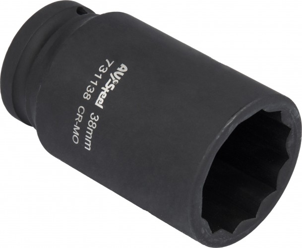 Головка ударная 12-ти гранная 3/4 AV Steel AV-731138 удлиненная 38мм - изображение 3