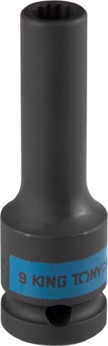 Головка ударная 12-ти гранная 1/2" KING TONY 443009M глубокая 9 мм