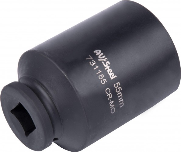 Головка ударная 12-ти гранная 3/4 AV Steel AV-731155 удлиненная 55мм - изображение 3