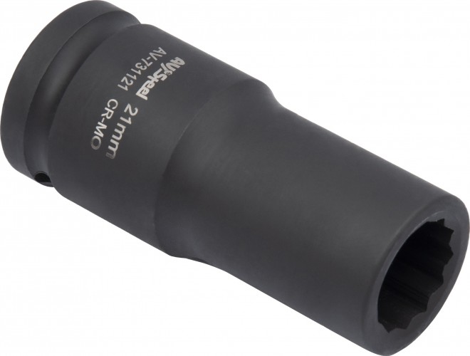 Головка ударная 12-ти гранная 3/4 AV Steel AV-731121 удлиненная 21мм - изображение 2