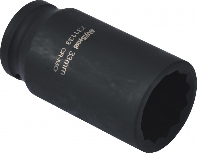 Головка ударная 12-ти гранная 3/4 AV Steel AV-731133 удлиненная 33мм - изображение 2