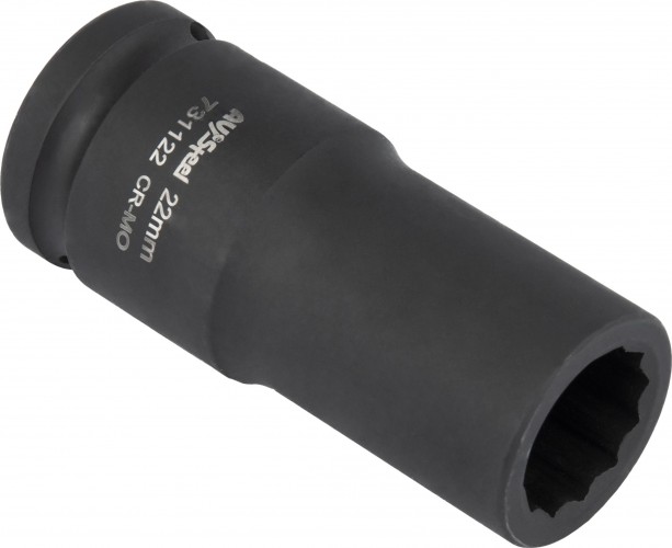 Головка ударная 12-ти гранная 3/4 AV Steel AV-731122 удлиненная 22мм - изображение 3