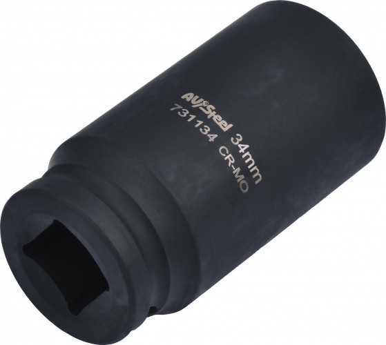 Головка ударная 12-ти гранная 3/4 AV Steel AV-731134 удлиненная 34мм - изображение 2