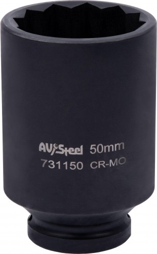 Головка ударная 12-ти гранная 3/4 AV Steel AV-731150 удлиненная 50мм