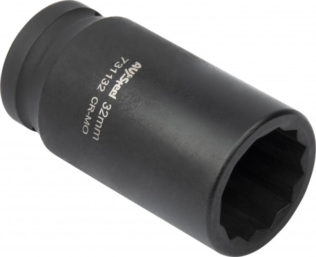 Головка ударная 12-ти гранная 3/4 AV Steel AV-731132 удлиненная 32мм - изображение 3