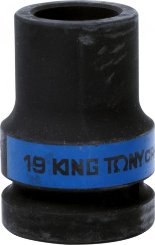 Головка ударная четырехгранная 1"  KING TONY 853419M футорочная, 19 мм, глубокая