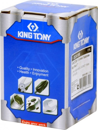 Головка ударная четырехгранная 1"  KING TONY 853419M футорочная, 19 мм, глубокая - изображение 3