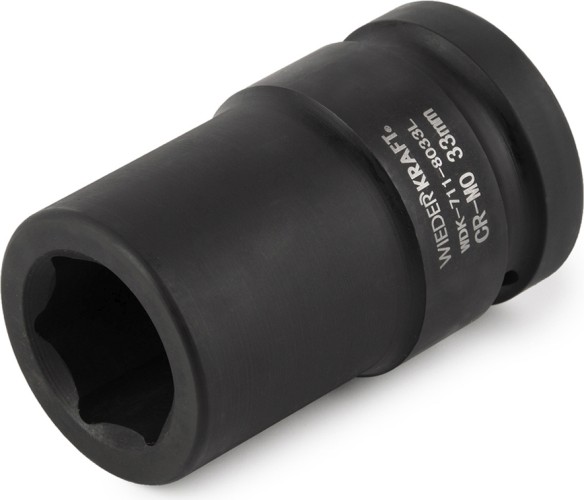 Головка ударная торцевая глубокая 6-ти гранная WiederKraft WDK-711-8033L 33 мм в0000126249 - изображение 2