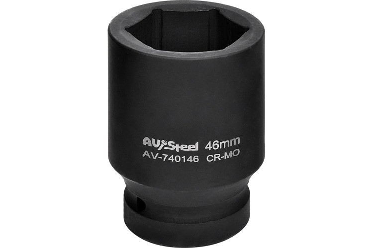 Головка ударная торцевая глубокая 6-ти гранная AV Steel AV-740146  1", 46 мм