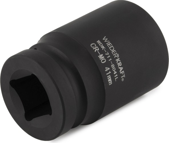Головка ударная торцевая глубокая 6-ти гранная WiederKraft WDK-711-8041L 41 мм в0000126251 - изображение 3