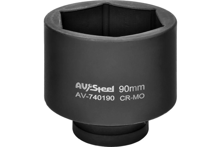 Головка ударная торцевая глубокая 6-ти гранная AV Steel AV-740190  1", 90 мм