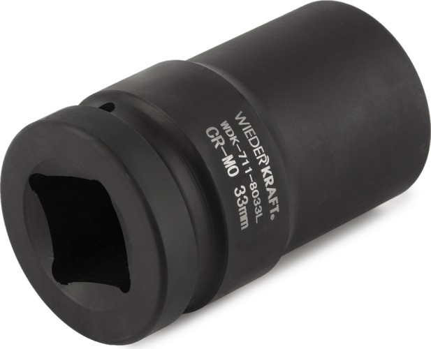 Головка ударная торцевая глубокая 6-ти гранная WiederKraft WDK-711-8033L 33 мм в0000126249 - изображение 3