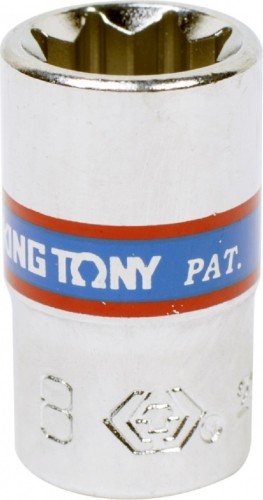Головка восьмигранная с посадкой 1/4" KING TONY 231008M 8 мм