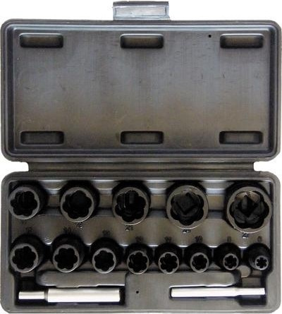 Головки-экстракторы СОРОКИН 1/4", 1/2" от 6 - 27 мм, 13 предметов 40.58