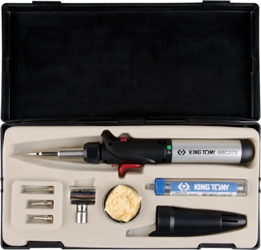 Горелка газовая KING TONY 6BC3007 с комплектом сменных насадок
