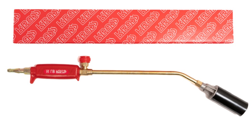Горелка газовоздушная KRASS ГВ-100 для кровельных работ (ф 35мм, L=490мм) вентильная 2117539 - изображение 2