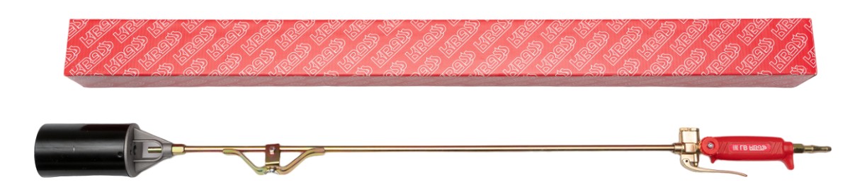 Горелка газовоздушная KRASS ГВ-121-Р для кровельных работ (ф 70 мм, L=1015 мм) рычажная 2117540 - изображение 2