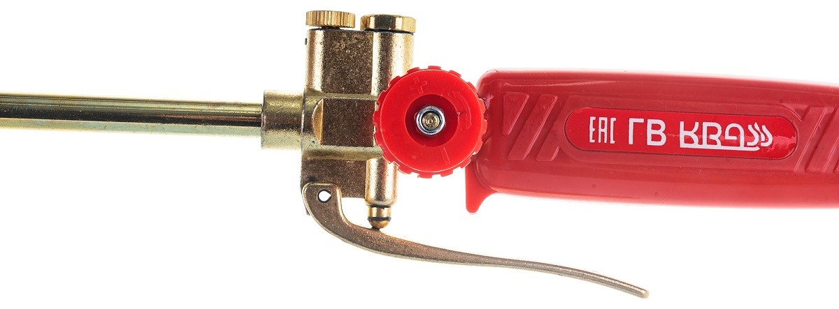 Горелка газовоздушная KRASS ГВ-100-Р для кровельных работ (ф 35 мм, L=510 мм) рычажная 2117538 - изображение 3