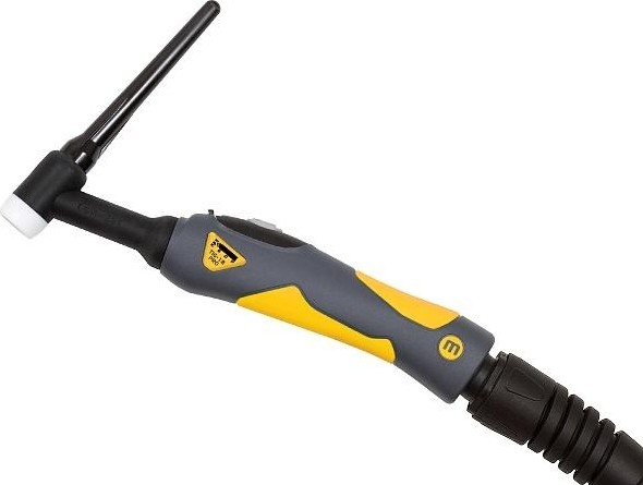 Горелка Кедр TIG-18 PRO Индивид., 2 pin стд., вст.35-50, 1 кн., газ G3/8", жидк. б/с, гол. стд., 4 м 8011494-015