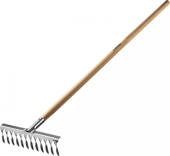 Грабли GRINDA PRO Line 12 витых зубцов, из нержавеющей стали 39481-12