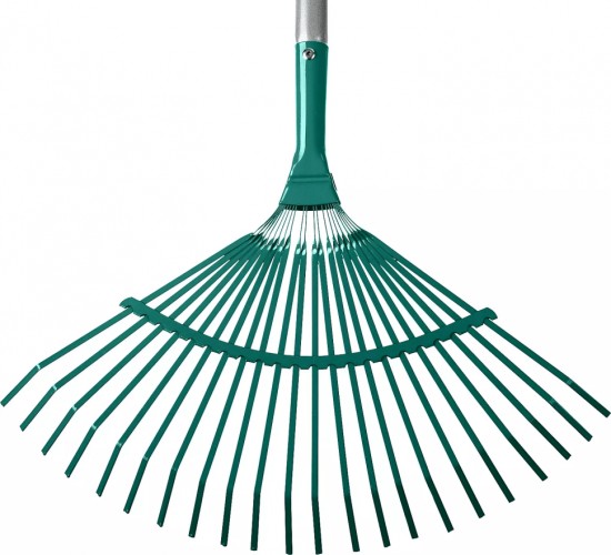 Грабли GRINDA PRO Line 22 плоских зубца, с алюминиевым черенком 39586 - изображение 2