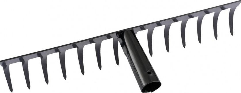 Грабли прямые СИБРТЕХ 14 зубьев,  стальные без черенка 61747 61747 - изображение 2