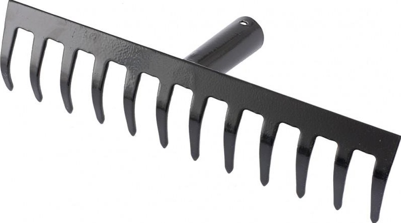 Грабли стальные СИБРТЕХ 12 зубьев прямые без черенка 61746 61746