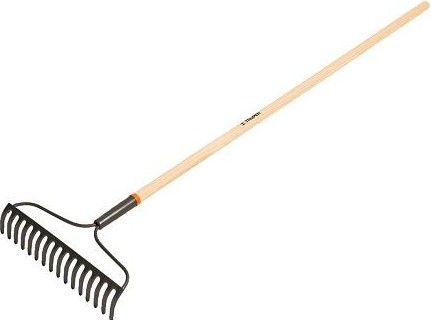 Грабли стальные TRUPER R-16AM металлические 16 зубьев, ручка дерево, 136 см 17882