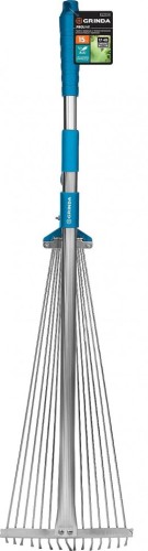 Грабли веерные GRINDA PRO Line PR-50 телескопический черенок, регулируемые 800-1240 мм 421868_z01 - изображение 3