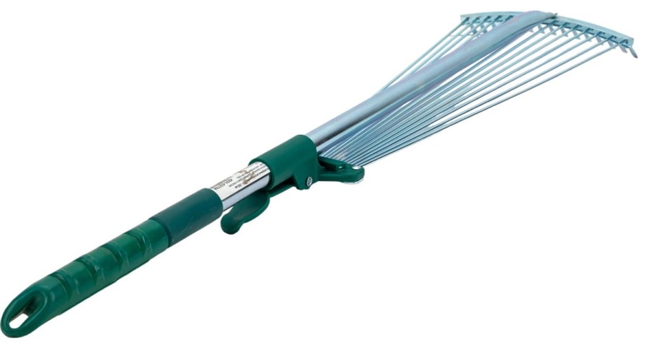 Грабли веерные RACO R744 телескопический черенок, регулируемые 800-1240мм 4231-53/744