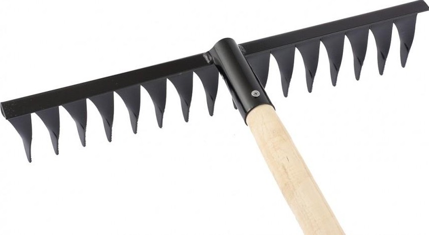 Грабли витые СИБРТЕХ 16 зубьев, стальные с черенком 61763 (5) 61763
