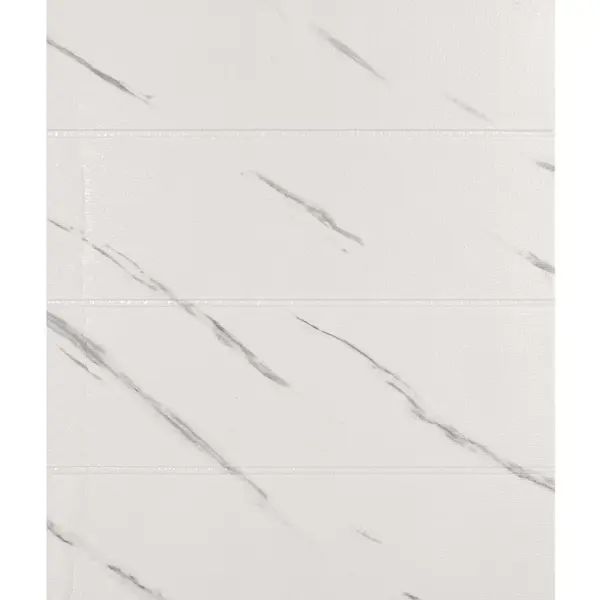 Листовая панель ПВХ GRACE 3D мрамор мягкая 3 мм 700x700 мм цвет белый - изображение 3